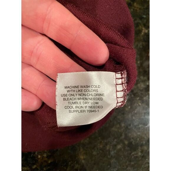 Made for Life Women's Maroon Velour Hoodie Jacket Size L Casual Zip-Up - Picture 8 of 8